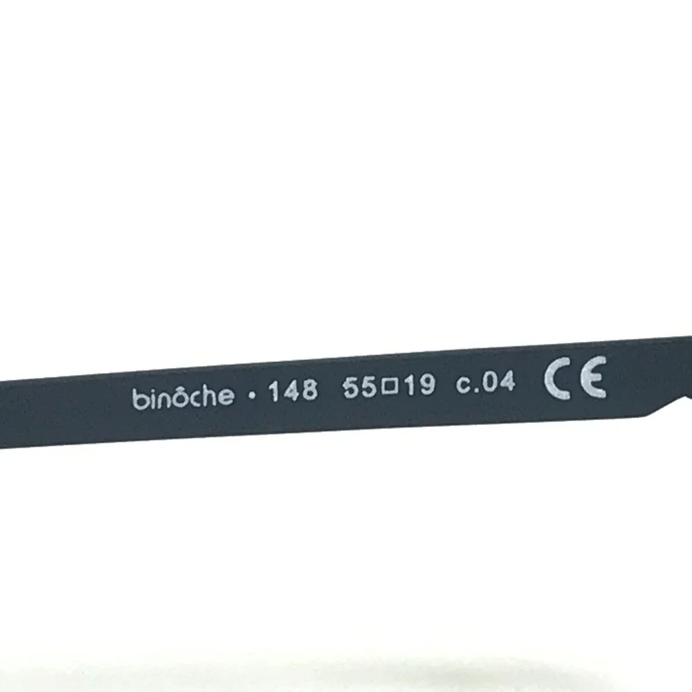 Binoche Eyeglasses Frames 148 c.04 Navy Blue Yellow Square Full Rim 55-19-148
